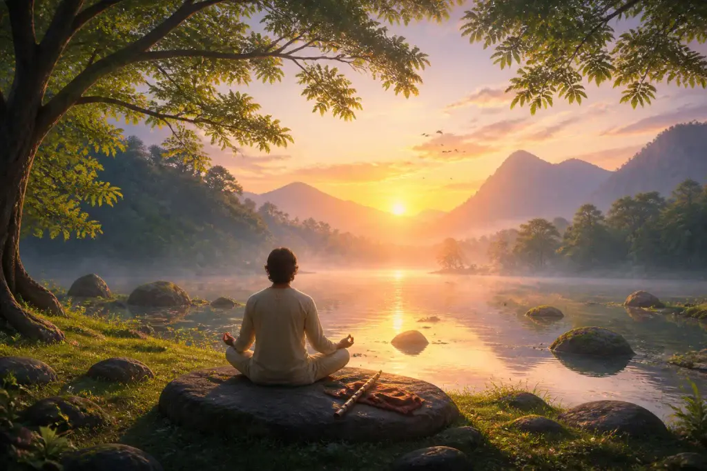 Serenite au lever du soleil