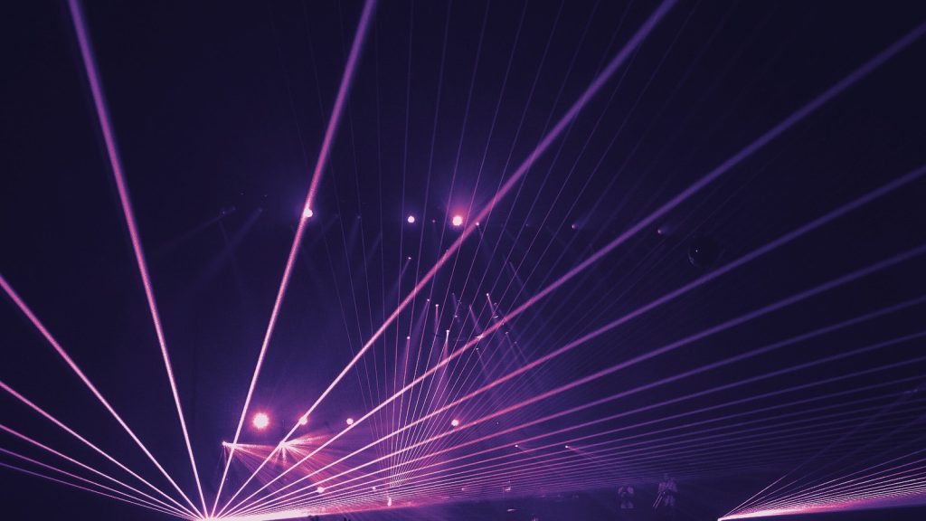 Faisceaux lumineux de concert
