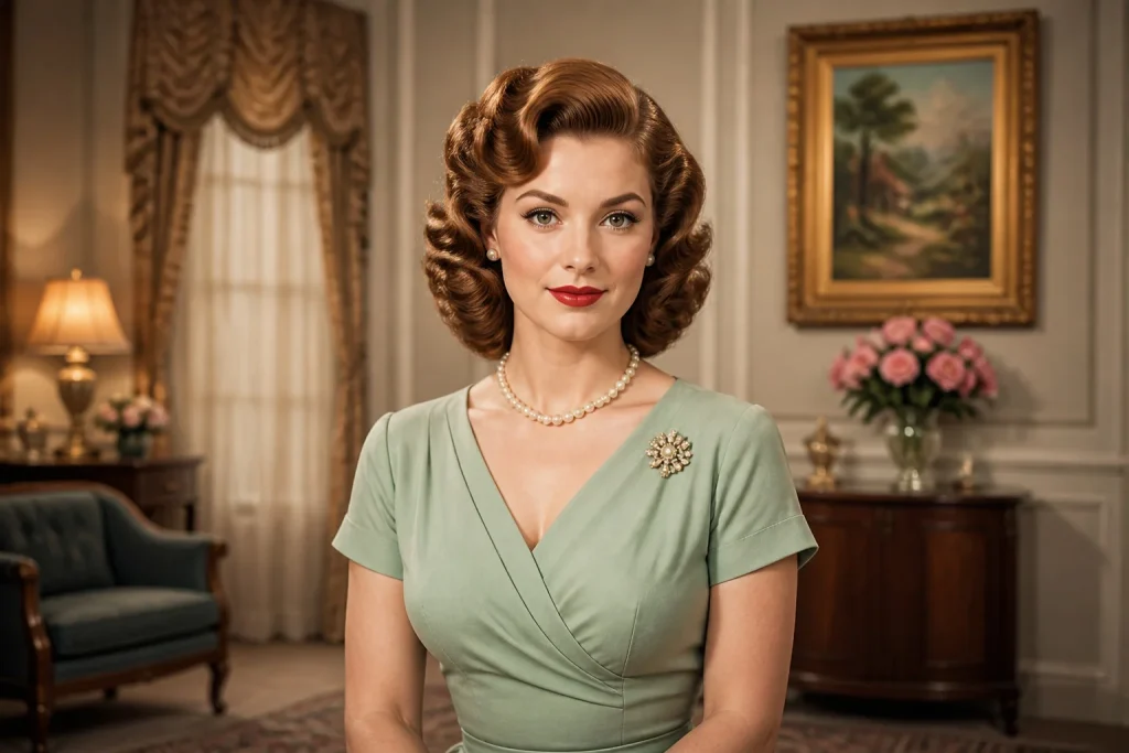 Elegance retro et coiffure vintage
