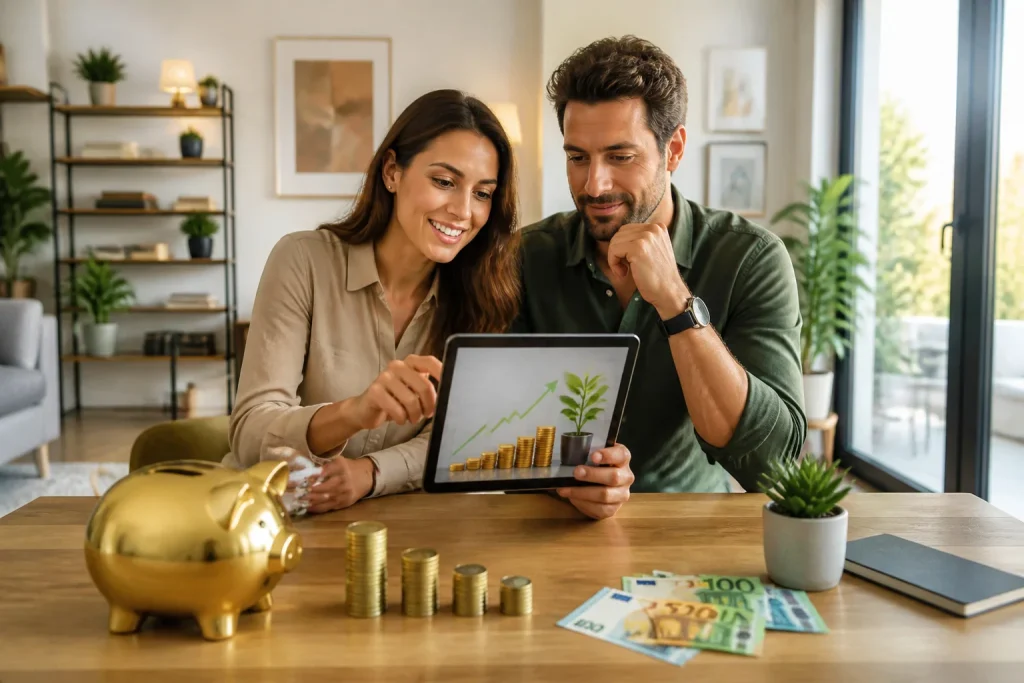 Couple planifiant leur avenir financier
