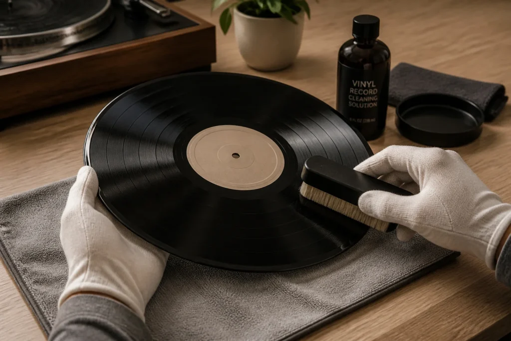 Nettoyage minutieux dun vinyle